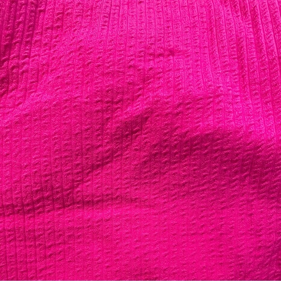 BECCA hot pink Plunge Neck One-piece swimsuit - Picture 3 of 3